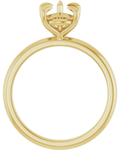 14K Yellow 10x7 mm Pear Solitaire Engagement Ring Mounting (2)