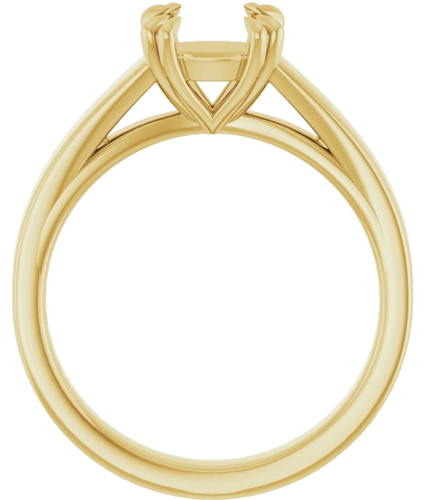 14K Yellow 7.4 mm Round Engagement Ring Mounting (2)