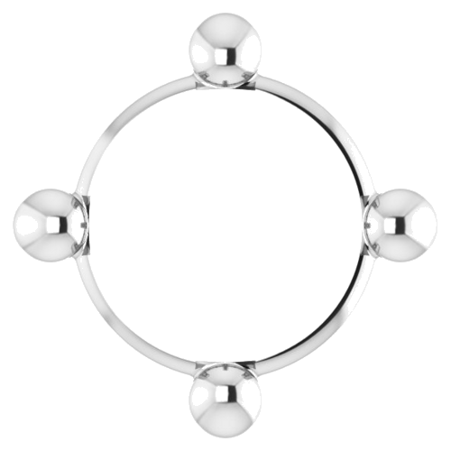 14K White 3.5 mm Round Cabochon Pendant Mounting (1)