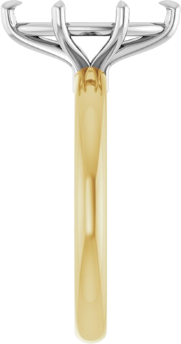 14K Yellow White 12x6 mm Marquise Solitaire Engagement Ring Mounting (4)