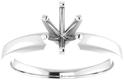 Sužadėtuvių Žiedas „Solitaire“ 417 Baltojo Aukso Oval 7mm x 5mm (3)