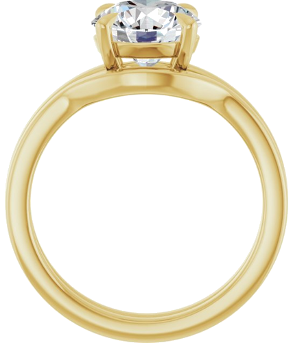 14K Yellow 8.2 mm Round Solitaire Engagement Ring Mounting (7)