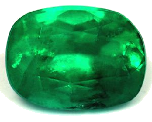 1.19 carat GREEN Cushion Smaragdas (1)