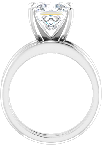 Sužadėtuvių Žiedas „Solitaire“ 585 Baltojo Aukso Square 8mm (7)