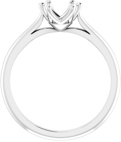 Sužadėtuvių Žiedas „Solitaire“ 585 Baltojo Aukso Oval 8mm x 6mm (2)