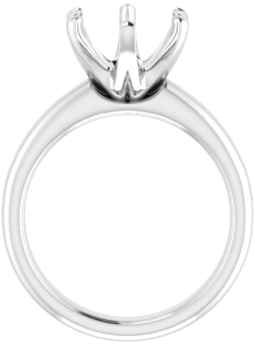 Sužadėtuvių Žiedas „Solitaire“ 585 Baltojo Aukso Round 10mm (2)