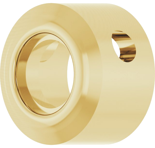 18K Yellow 3.4 mm Round Bezel-Set Slide Pendant Mounting (2)