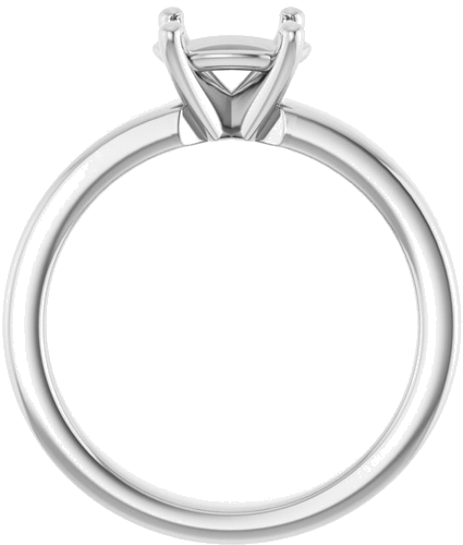 14K White 8x6 mm Oval Solitaire Engagement Ring Mounting (2)