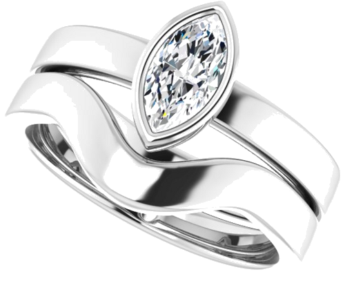 Sužadėtuvių Žiedas „Solitaire“ 925 Sidabro Marquise 8mm x 4mm (10)