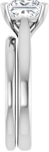 Sužadėtuvių Žiedas „Solitaire“ 585 Baltojo Aukso Square 7mm (9)
