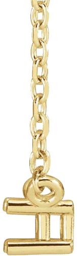 14K Yellow 4x2 mm Straight Baguette Solitaire 16  Necklace Mounting (2)