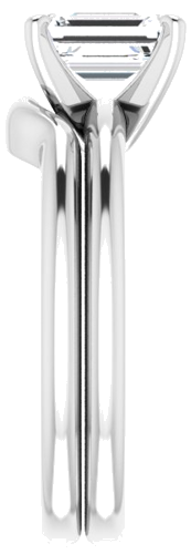 Sužadėtuvių Žiedas „Solitaire“ 585 Baltojo Aukso Emerald 7mm x 5mm (9)