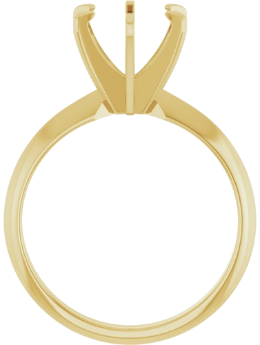 14K Yellow 8.2 mm Round Solitaire Engagement Ring Mounting (2)