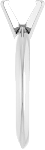 14K White 6x4 mm Emerald Solitaire Engagement Ring Mounting (4)