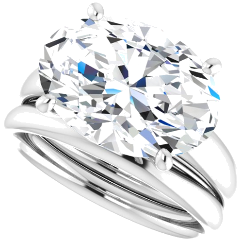 Sterling Silver 14x10 mm Oval Engagement Ring Mounting (10)