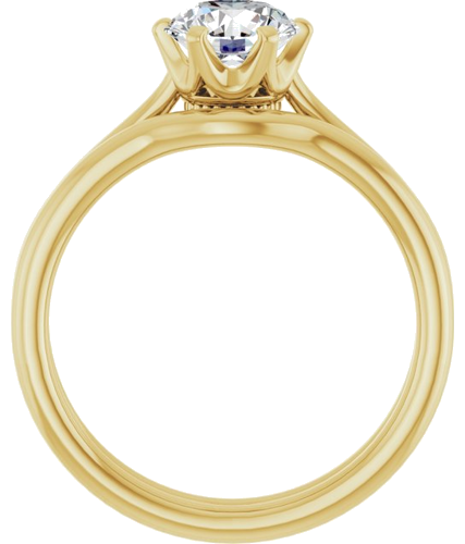14K Yellow 6.5 mm Round Engagement Ring Mounting (7)