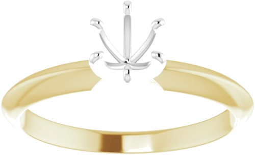 Sužadėtuvių Žiedas „Light Solitaire“ 585 Baltojo Ir Geltonojo Aukso Round 4.2mm x 4.9mm (3)