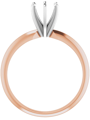 Sužadėtuvių Žiedas „Light Solitaire“ 585 Baltojo Ir Rožinis Aukso Round 5.4mm x 5.7mm (2)