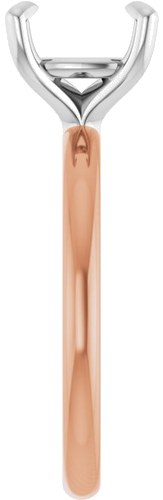 Sužadėtuvių Žiedas „Solitaire“ 585 Baltojo Ir Rožinis Aukso Cushion 8mm (3)