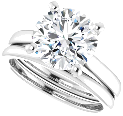 Platinum 9.4 mm Round Engagement Ring Mounting (10)