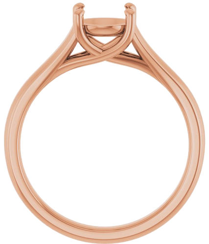 14K Rose 6.5 mm Round Solitaire Engagement Ring Mounting (2)