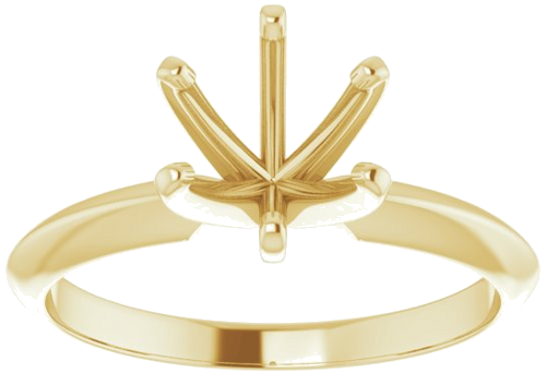 Sužadėtuvių Žiedas „Light Solitaire“ 585 Geltonojo Aukso Round 6.6mm x 7.2mm (3)