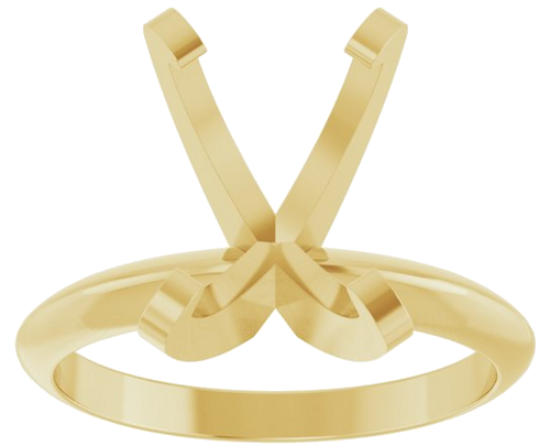 14K Yellow 11x9 mm Oval Solitaire Engagement Ring Mounting (3)