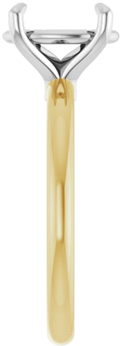 Sužadėtuvių Žiedas 585 Baltojo Ir Geltonojo Aukso Oval 10mm x 8mm (4)