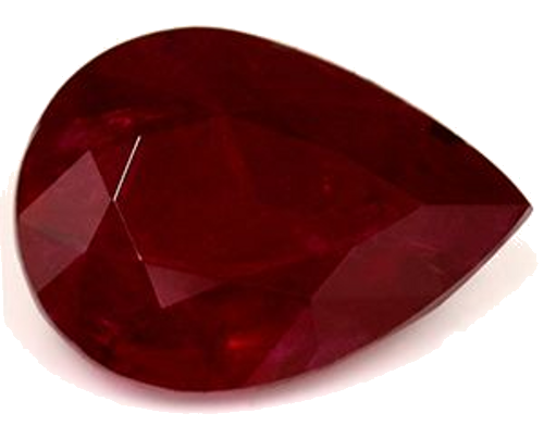 2.22 carat RED Pear Rubinas (1)