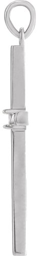 Sterling Silver 1.3 mm Round Cross Pendant Mounting (2)