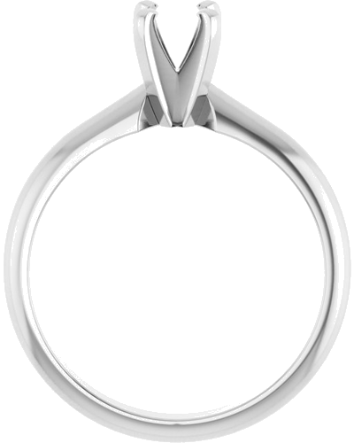 14K White 3.5x3.5 mm Square 4-Prong Light Solitaire Engagement Ring Mounting (2)
