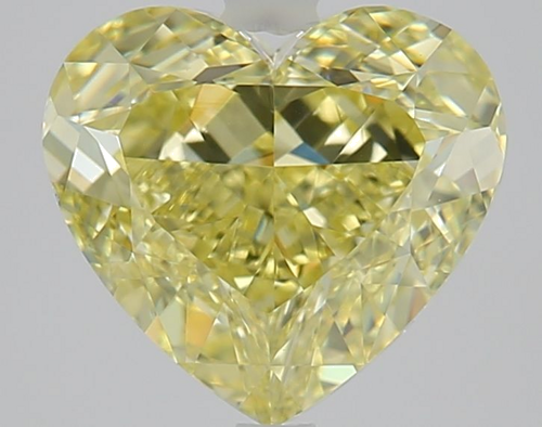 2.5 carat Fancy Light Yellow-VS1 Natūralus Heart Deimantas (1)