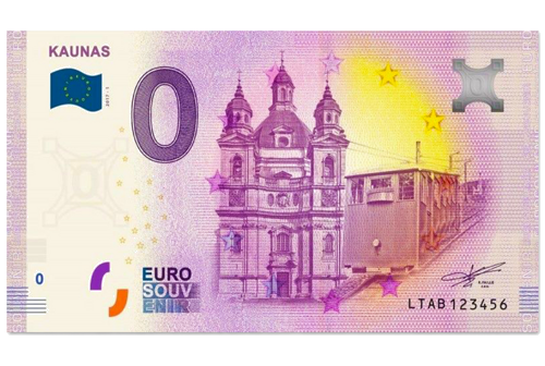 Kaunas Suvenyrinis 0€ banknotas (1)