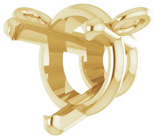 14K Yellow 5.5 mm Round 3-Prong Necklace Center (2)