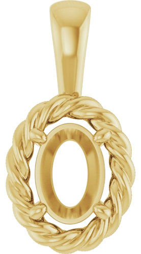 14K Yellow  7x5 mm Oval Pendant Mounting (1)