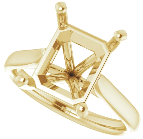 14K Yellow 11x9 mm Emerald Engagement Ring Mounting (5)