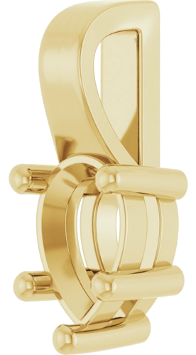 14K Yellow 7x5 mm Pear Pendant Mounting (2)