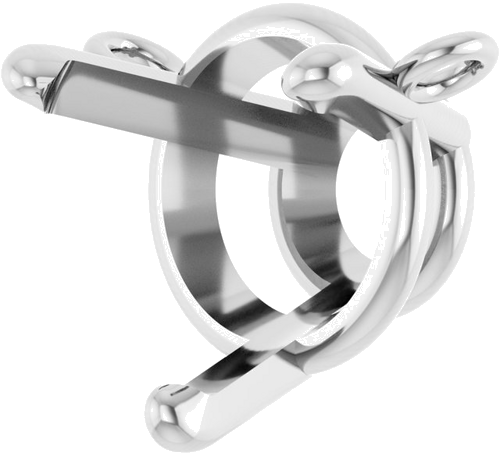 14K White 7.5 mm Round 3-Prong Necklace Center (2)