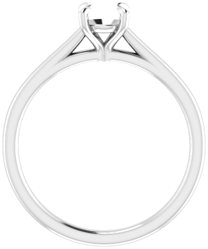 14K White  5.2 mm Round Solitaire Engagement Ring Mounting (2)