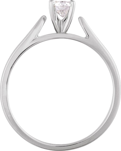 14K White 4.5 mm Round Engagement Ring Mounting (4)