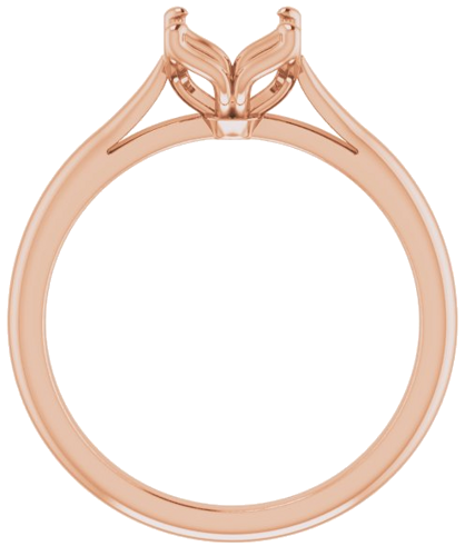 Sužadėtuvių Žiedas „Solitaire“ 585 Rožinis Aukso Round 7mm (2)