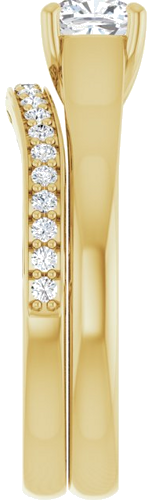 Sužadėtuvių Žiedas „Solitaire“ 585 Geltonojo Aukso Asscher 5mm (17)