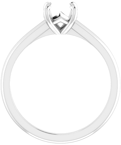 Platinum 8x6 mm Oval Solitaire Engagement Ring Mounting (2)