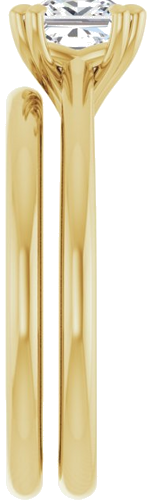 Sužadėtuvių Žiedas „Solitaire“ 585 Geltonojo Aukso Square 5.5mm (9)