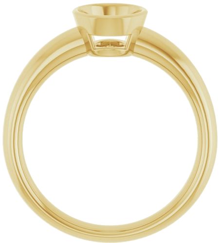 14K Yellow 8x6 mm Oval Engagement Ring Mounting (2)