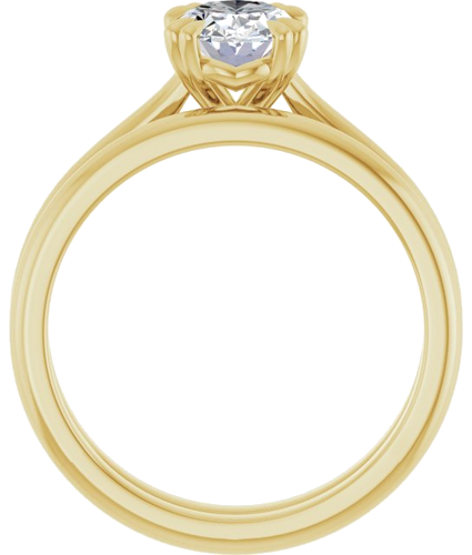 14K Yellow 8x6 mm Oval Solitaire Engagement Ring Mounting (7)