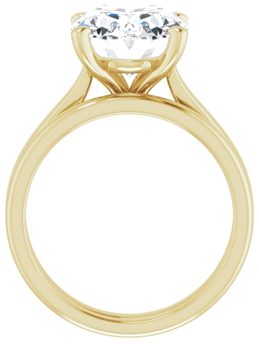 Sužadėtuvių Žiedas 18k yellow gold Oval 12mm x 10mm (7)