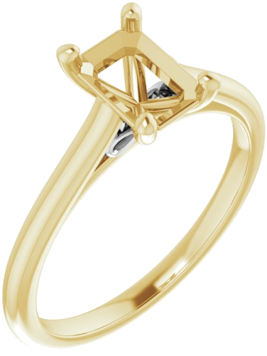 Sužadėtuvių Žiedas „Infinity-Inspired“ 585 Baltojo Ir Geltonojo Aukso Emerald 7mm x 5mm (1)