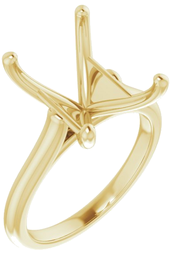 Sužadėtuvių Žiedas „Solitaire“ 585 Geltonojo Aukso Emerald 12mm x 10mm (1)