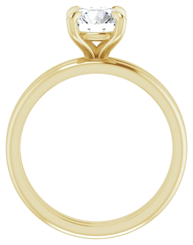 14K Yellow  7 mm Round Solitaire Engagement Ring Mounting (7)